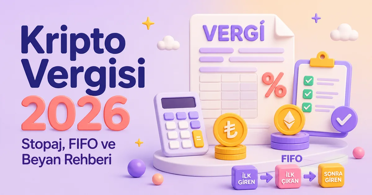Kripto Vergisi 2026: Stopaj, FIFO ve Beyan Rehberi