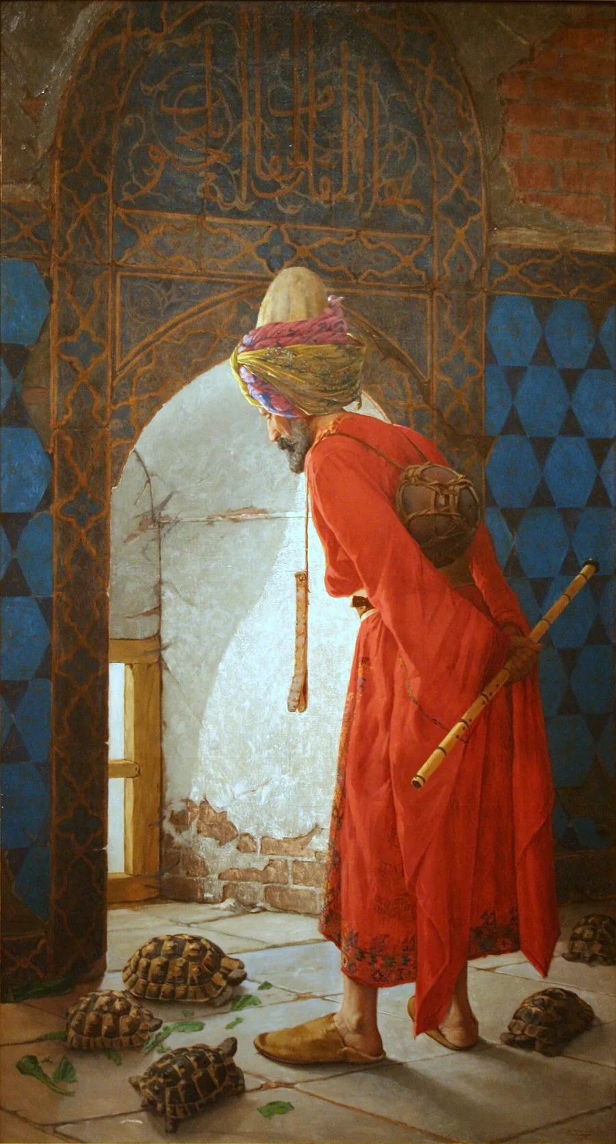 Osman Hamdi Bey'in Kaplumbağa Terbiyecisi tablosu